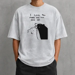Premium I Love You More And More Each Day Washed T-Shirt