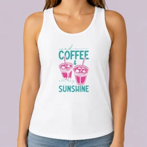 Premium Iced Coffee All Day Sunshine Summer Beach Tank Top