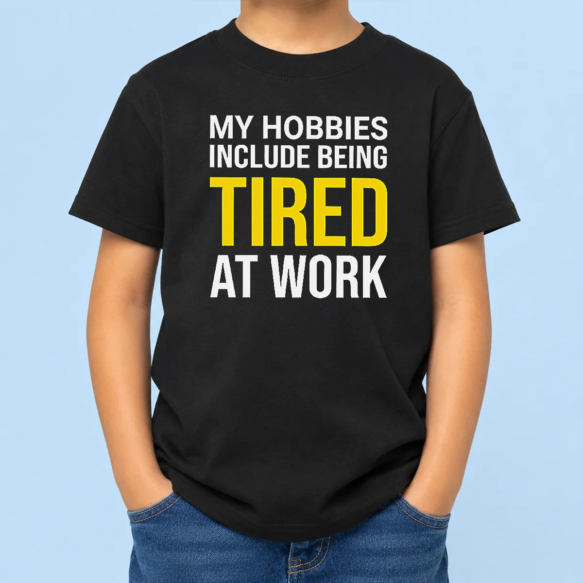 Premium My Hobbies Include Being Tired Geek Kids T-Shirt