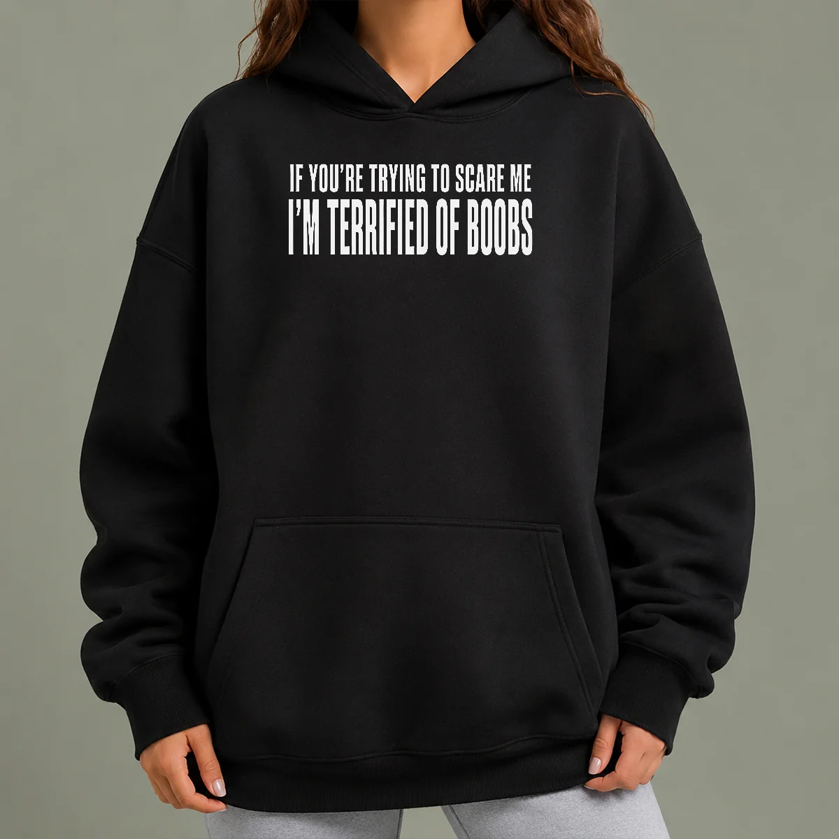 Premium Pretty I'M Terrified Of Boobs Hoodie