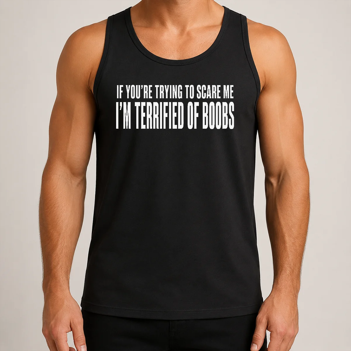 Premium Pretty I'M Terrified Of Boobs Tank Top
