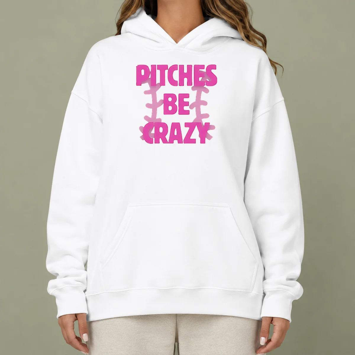 Premium Softball Apparel Pitches Be Crazy Hoodie