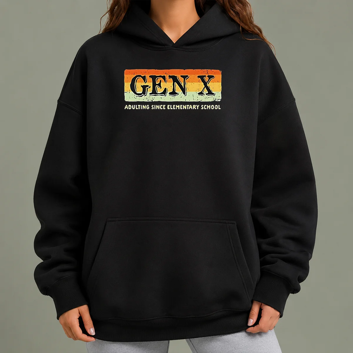 Premium Top Gen X Adulting Since Elementary School Hoodie