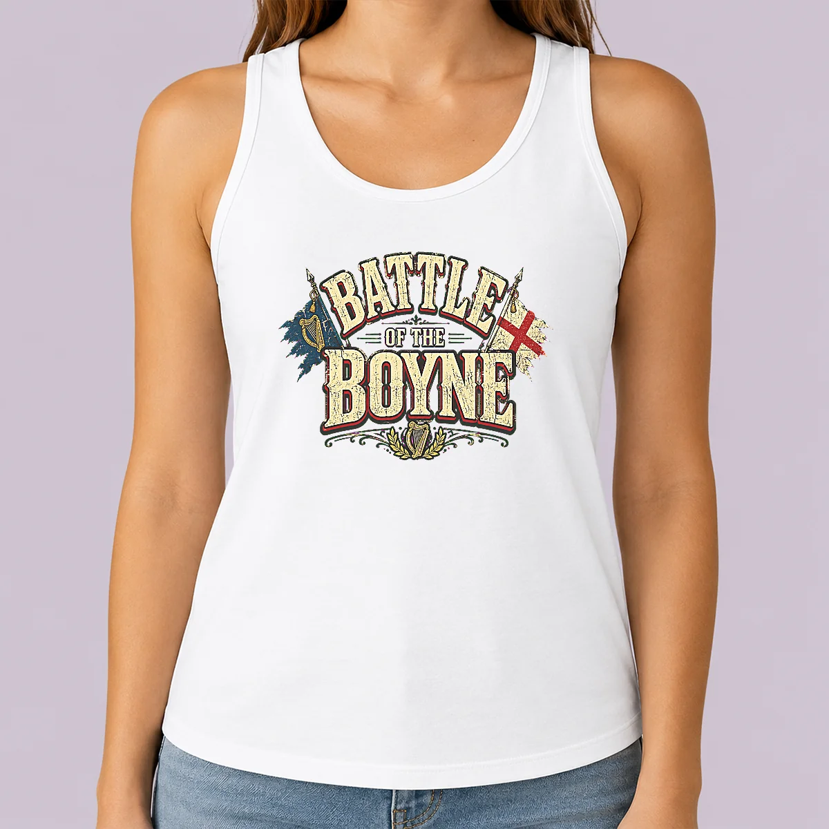 Pretty Battle Of The Boyne Pride Retro Distressed Tank Top