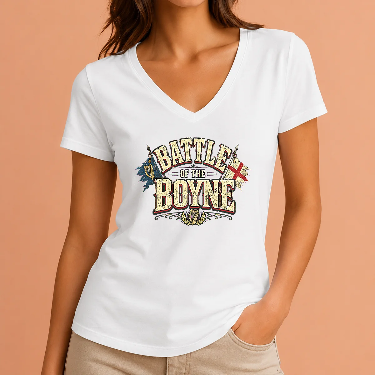 Pretty Battle Of The Boyne Pride V-Neck Shirt Pretty Battle Of The Boyne Pride V-Neck Shirt