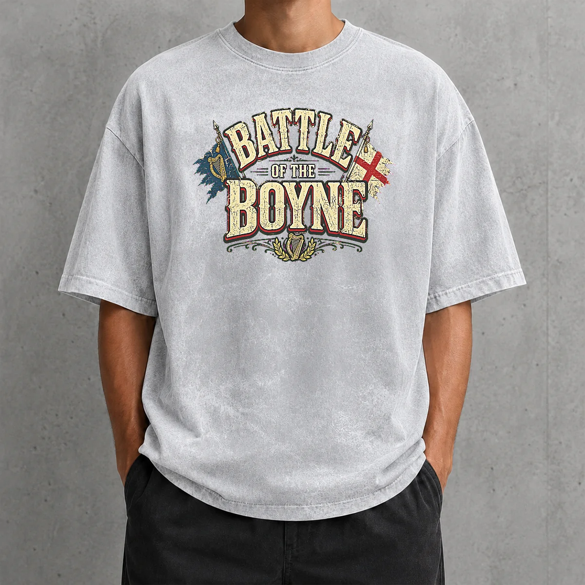 Pretty Battle Of The Boyne Pride Retro Distressed Washed T-Shirt