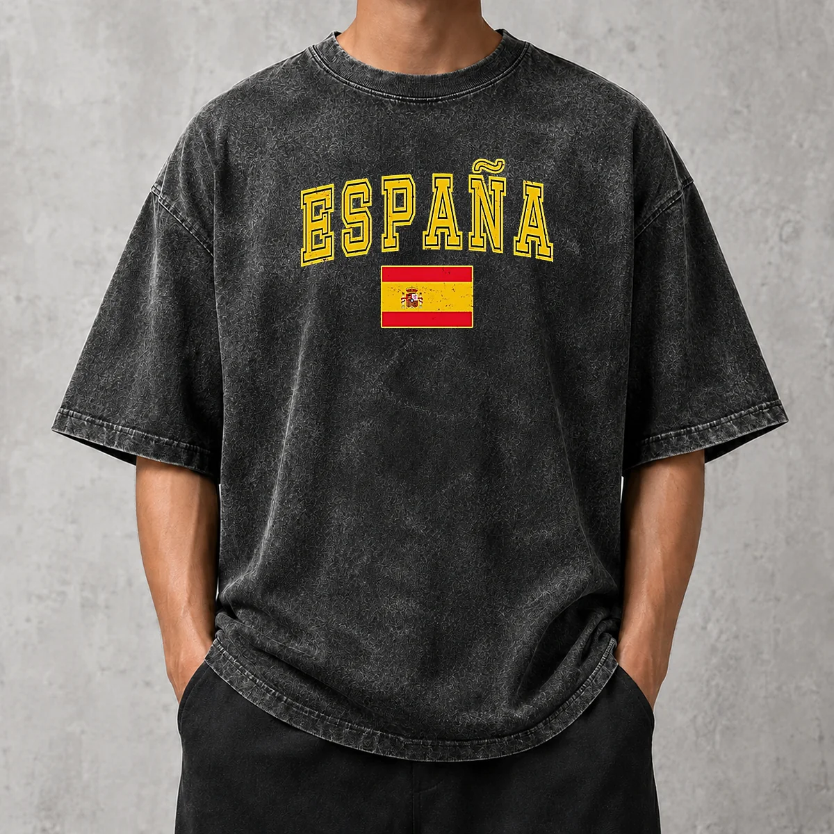 Pretty Espana Spain Flag Washed T-Shirt
