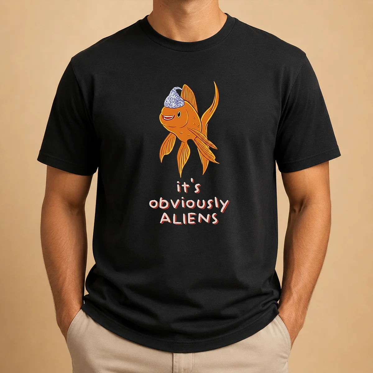 Pretty Goldfish Wearing Tin Foil Hat Shirt Pretty Goldfish Wearing Tin Foil Hat Shirt
