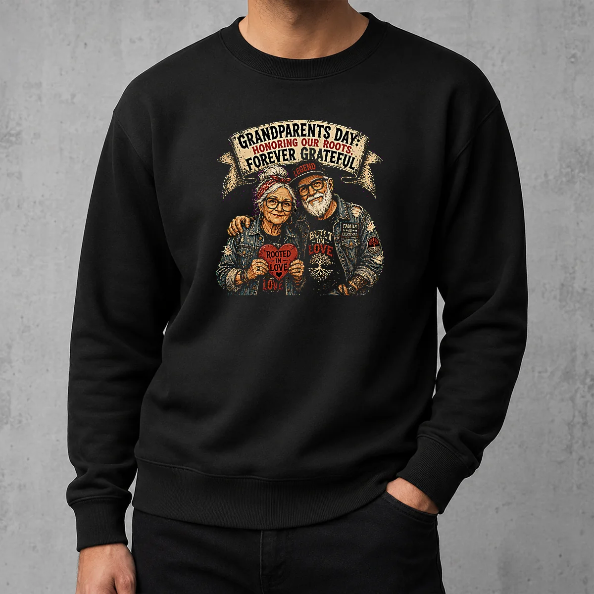 Pretty Grandparents Day Gratitude Streetwear Sweater
