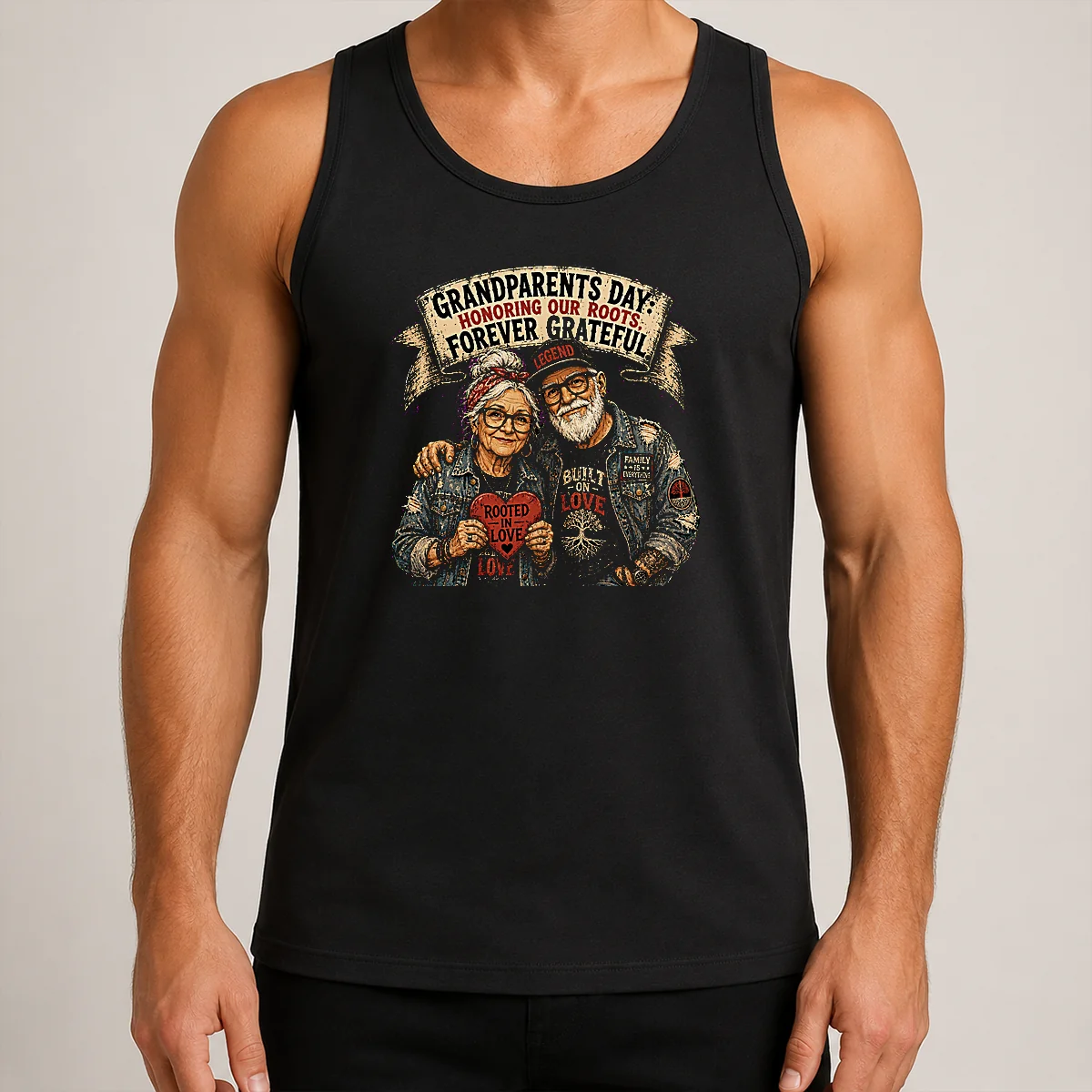 Pretty Grandparents Day Gratitude Streetwear Tank Top