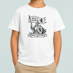 Pretty Happy Battle Of The Boyne Pride Line Art Kids T-Shirt