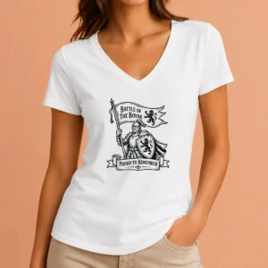 Pretty Happy Battle Of The Boyne Pride Line Art V-Neck Shirt