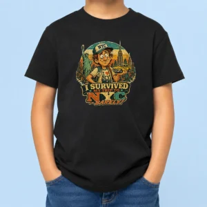 Pretty I Survived My Trip To NYC Vintage Travel Humor Kids T-Shirt