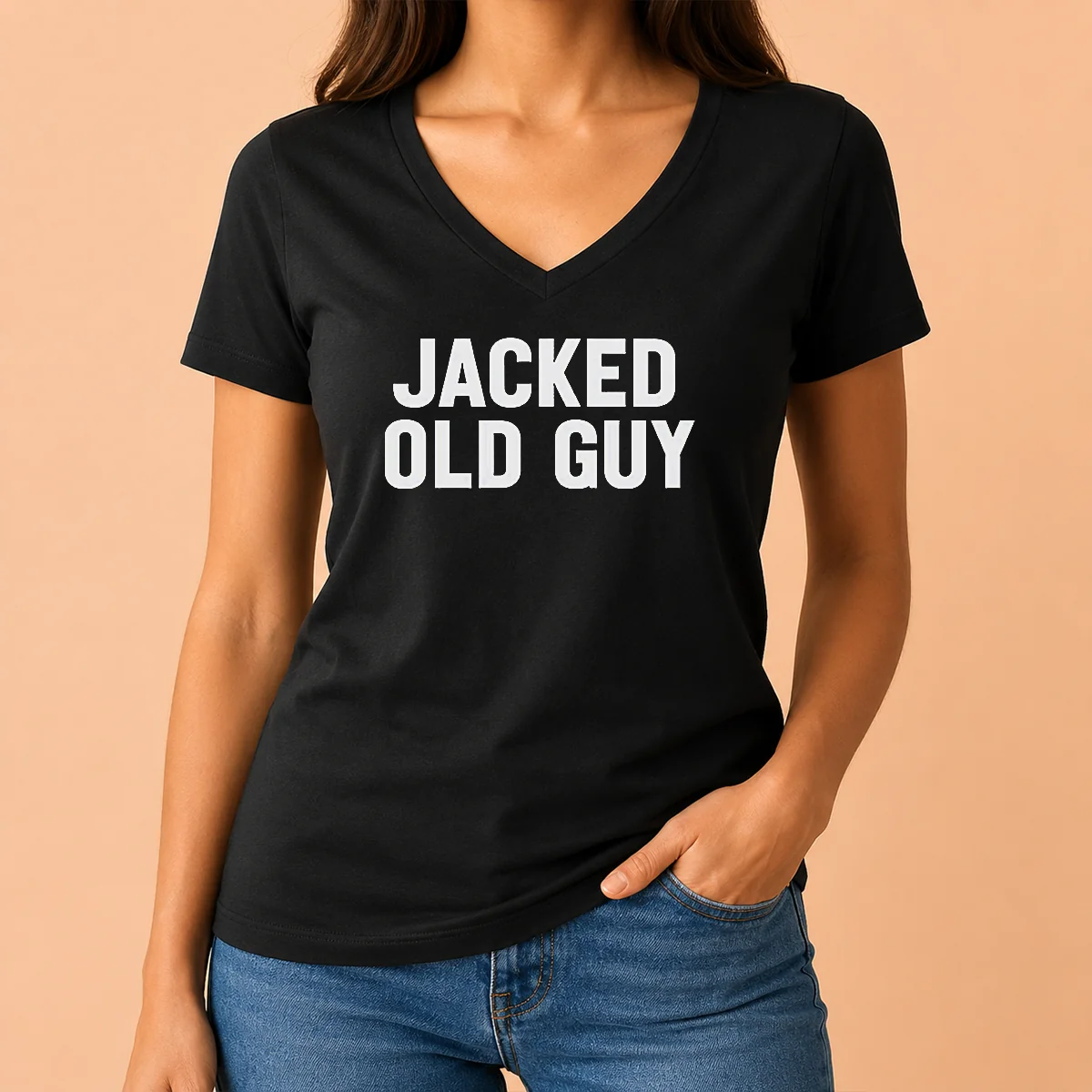 Pretty Jacked Old Guy V-Neck Shirt Pretty Jacked Old Guy V-Neck Shirt
