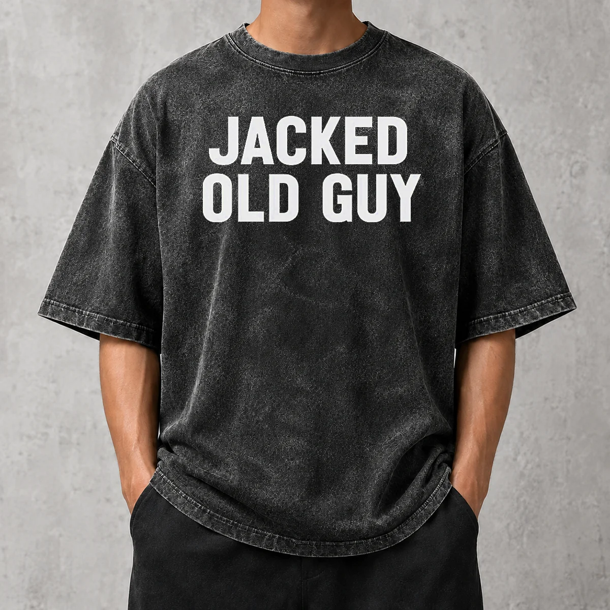 Pretty Jacked Old Guy Washed T-Shirt
