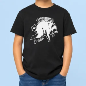 Pretty Jimothy Stay Weird Seattle Raccoon Kids T-Shirt