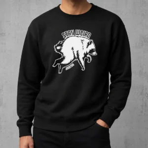 Pretty Jimothy Stay Weird Seattle Raccoon Sweater
