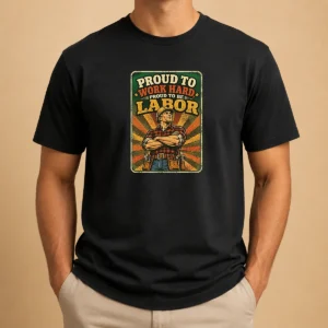Pretty Labour Day Proud Blue Collar Worker Vintage