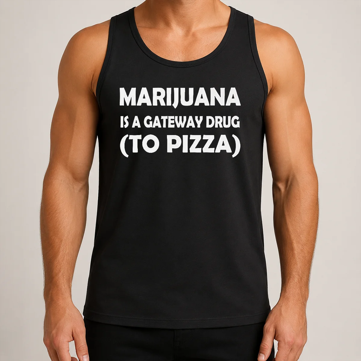 Pretty Marijuana Is A Gateway Drug To Pizza Stoner Tank Top