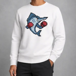 Pretty Miami Marlins Mascot Wearing Gloves El Caballo Pixel Style Sweater
