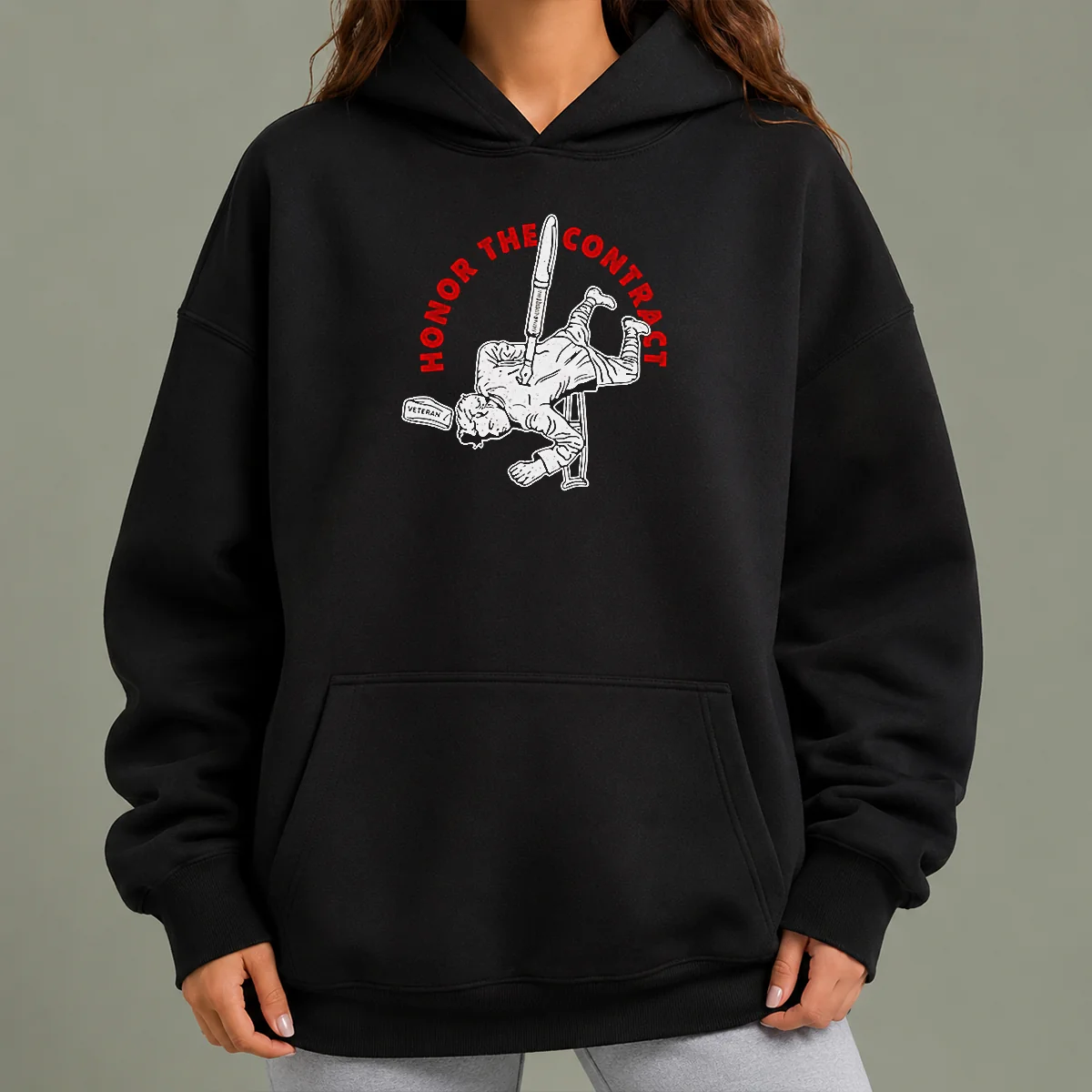 Pretty Military Honor The Contract Veteran Stab With Pen Metaphor Hoodie