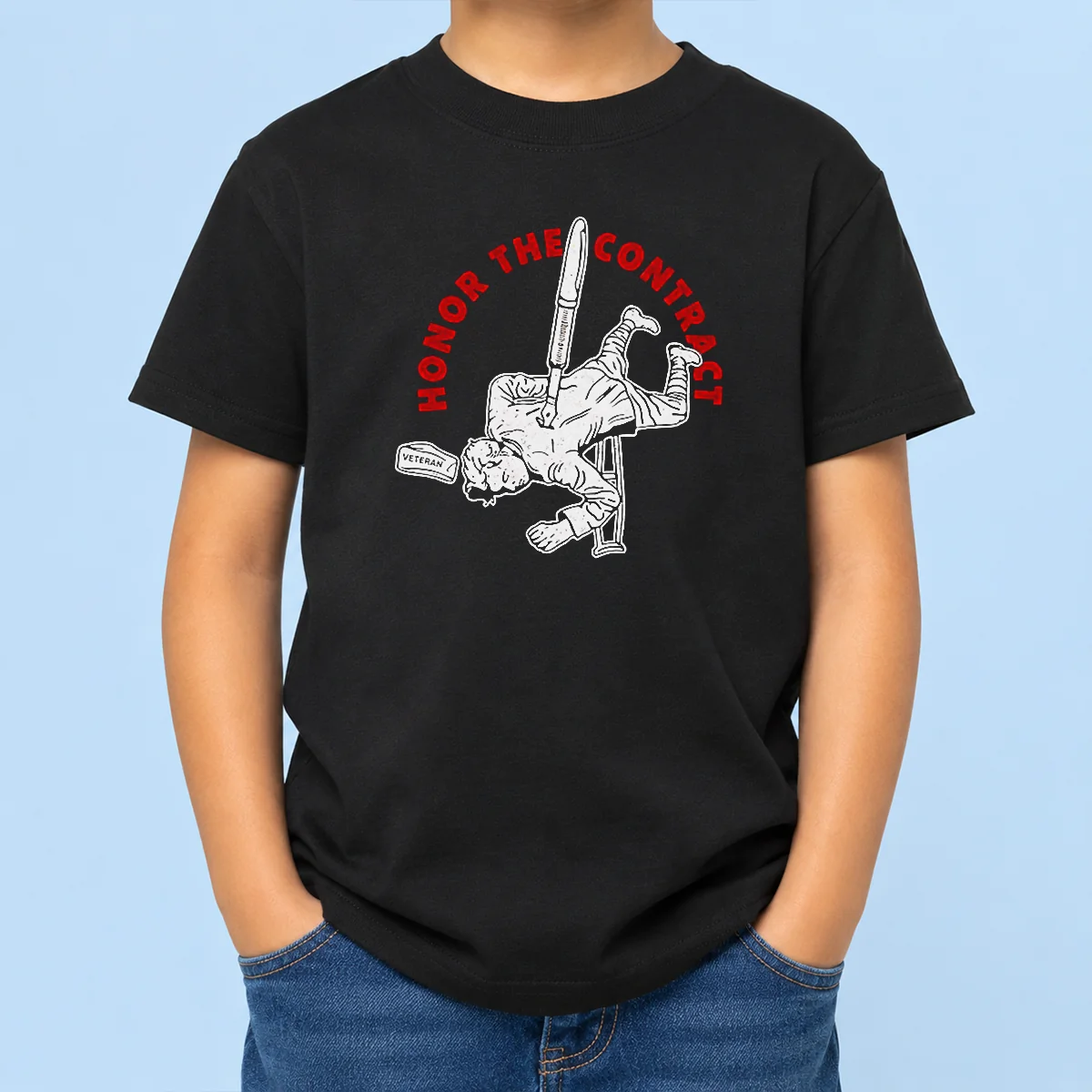 Pretty Military Honor The Contract Veteran Stab With Pen Metaphor Kids T-Shirt
