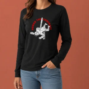 Pretty Military Honor The Contract Veteran Stab With Pen Metaphor Long Sleeve Shirt showing front view on white background