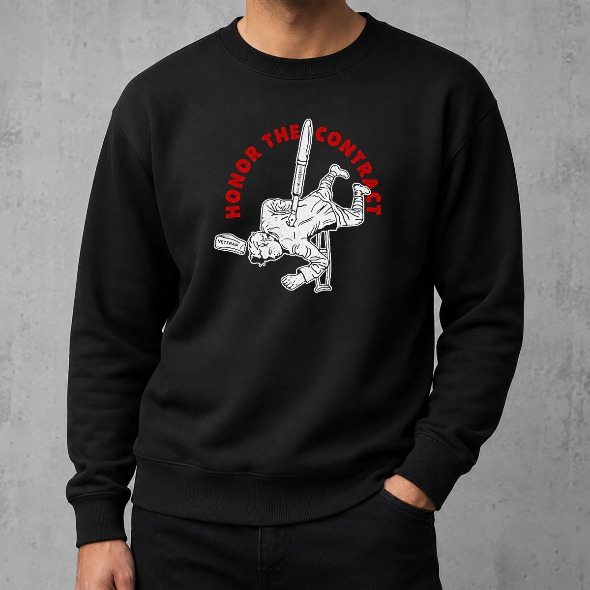 Pretty Military Honor The Contract Veteran Stab With Pen Metaphor Sweater