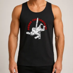 Pretty Military Honor The Contract Veteran Stab With Pen Metaphor Tank Top in black, sleeveless casual wear