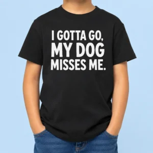 Pretty My Dog Misses Me Kids T-Shirt