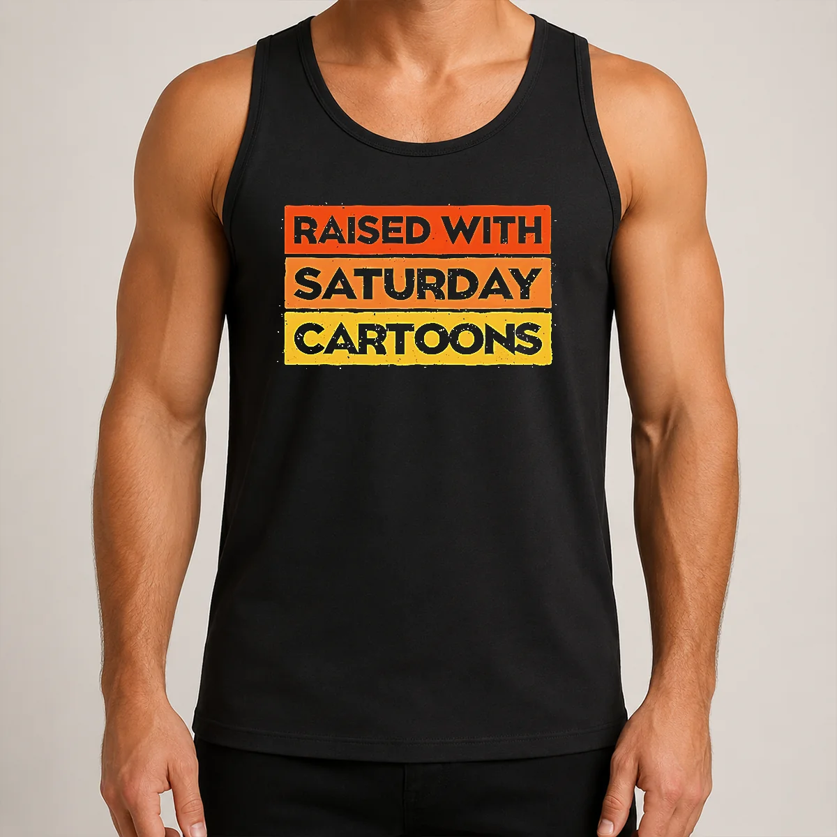 Pretty Raised With Saturday Cartoons Retro 90s Tank Top