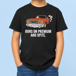 Pretty Runs On Premium And Spite Muscle Car Kids T-Shirt