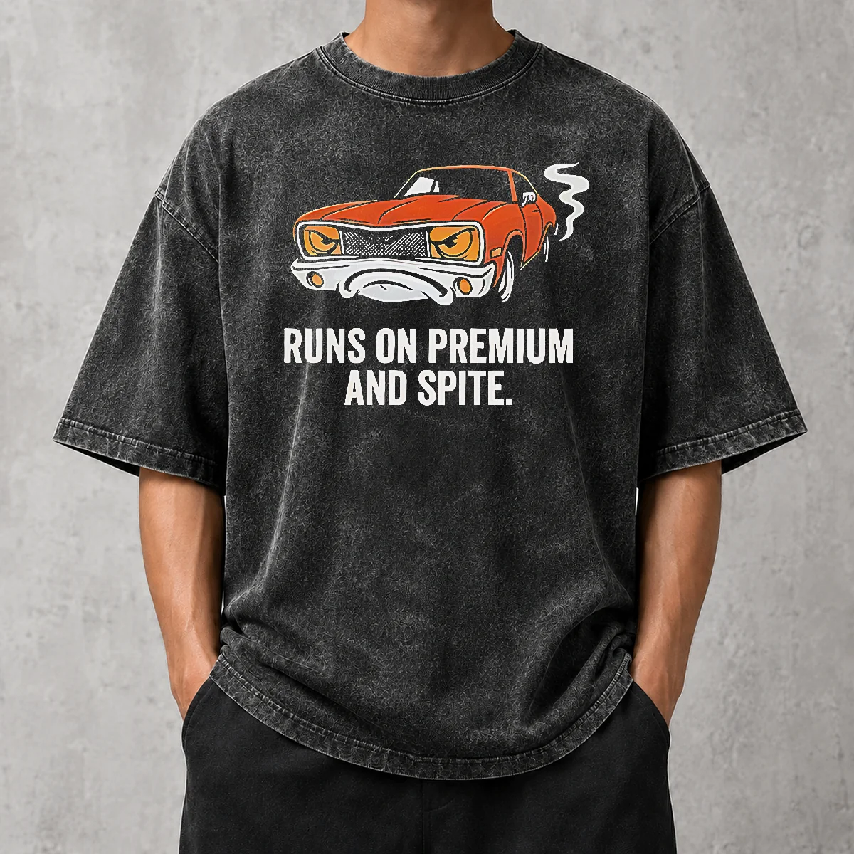 Pretty Runs On Premium And Spite Muscle Car Washed T-Shirt