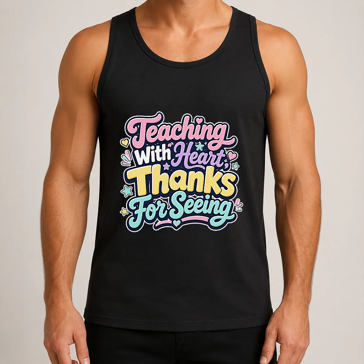 Teaching With Heart Thanks For Seeing Kawaii Tank Top