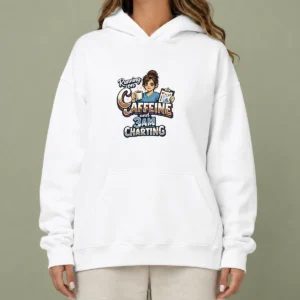 Tired Nurse Running on Caffeine Typography Hoodie