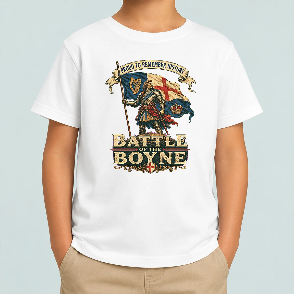 Top Battle Of The Boyne Pride Vintage Kids T-Shirt