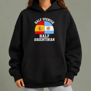 Top Funny Half Spanish Half Argentinian Flags Hoodie