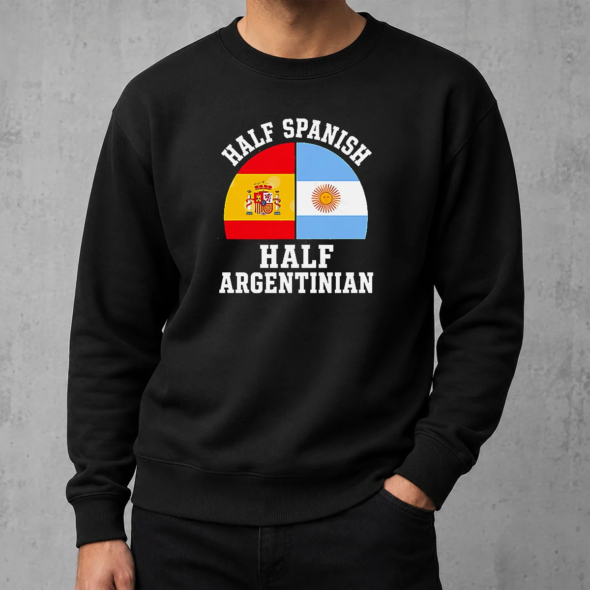 Top Funny Half Spanish Half Argentinian Flags Sweater