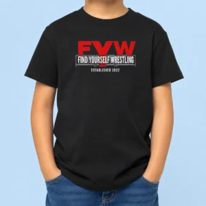 Top FYW Find Yourself Wrestling Established 2022 Kids T-Shirt