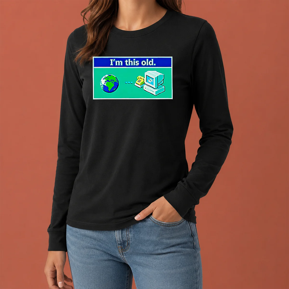 Top I'M This Old Geek Long Sleeve Shirt
