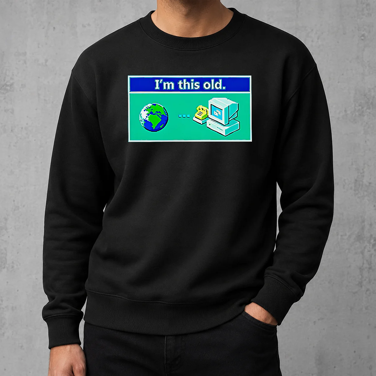 Top I'M This Old Geek Sweater