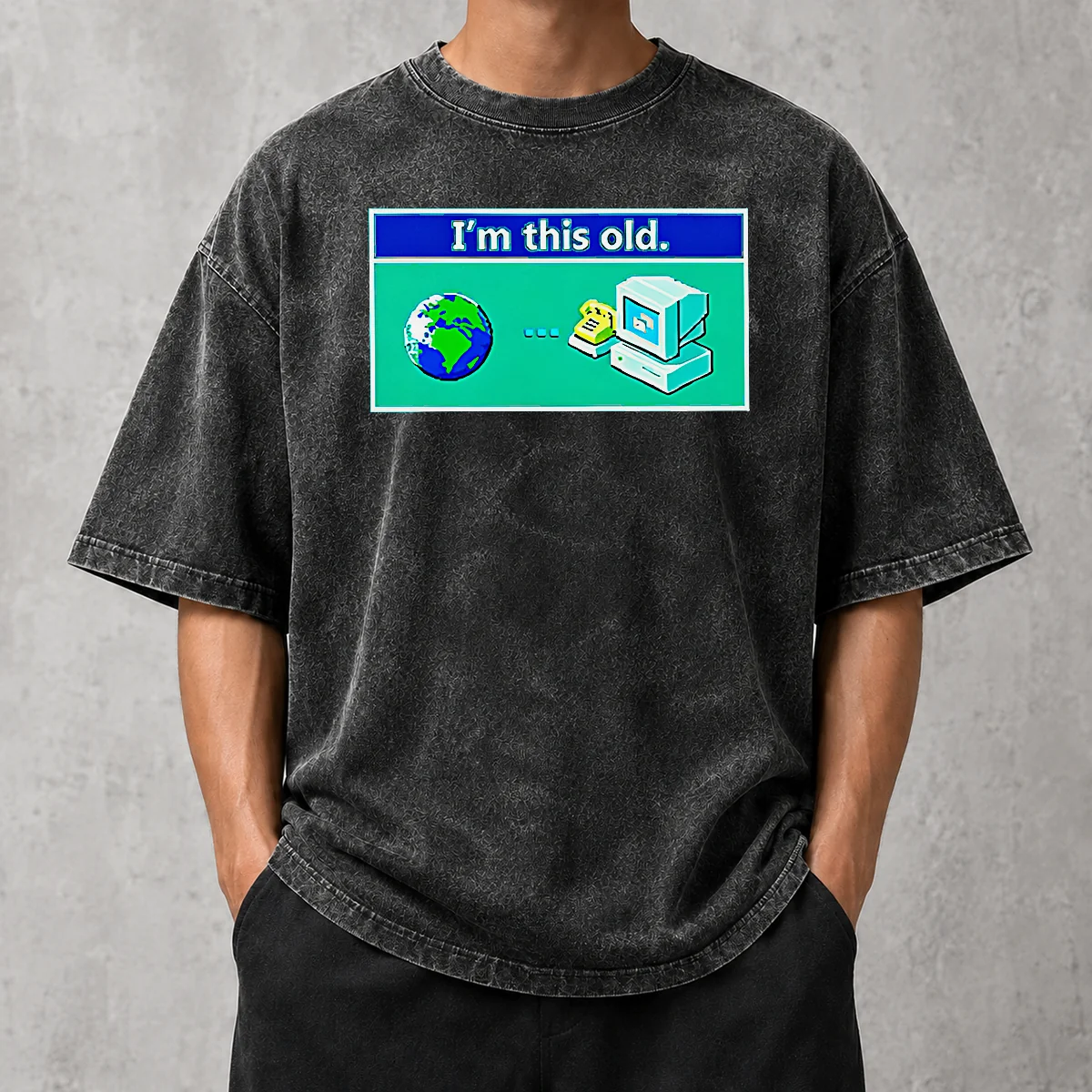 Top I'M This Old Geek Washed T-Shirt
