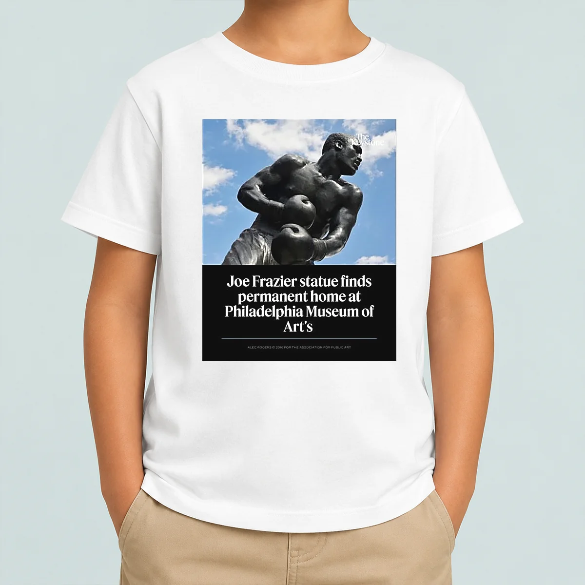 Top Joe Frazier Statue Finds Permanent Home At Philadelphia Museum Of Art'S Kids T-Shirt