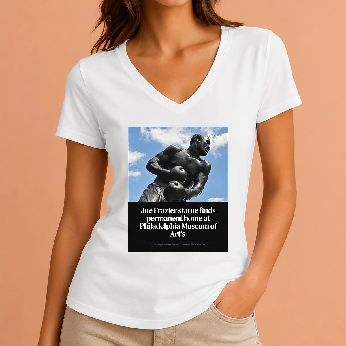 Top Joe Frazier Statue Finds Permanent V-Neck Shirt Top Joe Frazier Statue Finds Permanent V-Neck Shirt