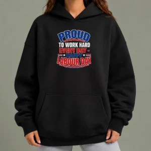 Top Labour Day Proud Worker Vector For American Blue Colla Hoodie