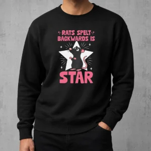 Top Rat Humor Gift Rats Spelt Backwards Is Star Sweater