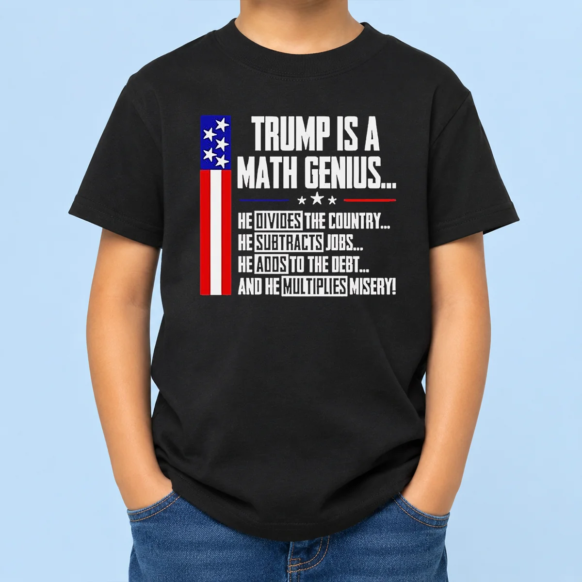 Top Trump Is A Math Genius Kids T-Shirt