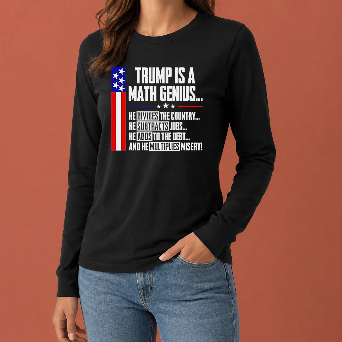 Top Trump Is A Math Genius Long Sleeve Shirt