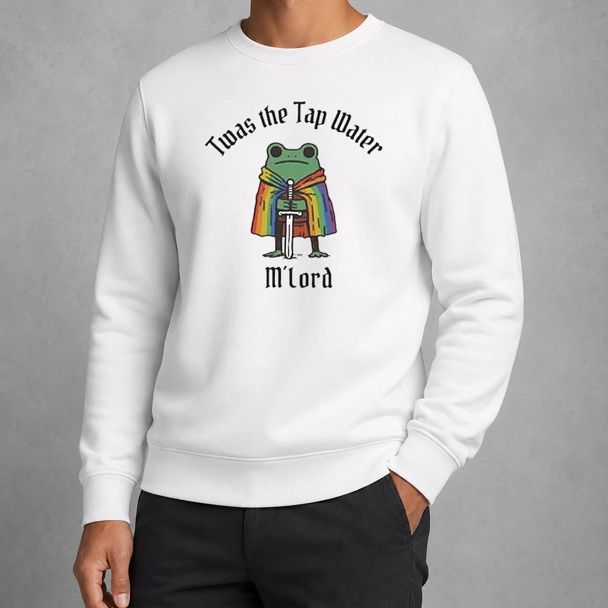 Top Twas The Tap Water Frog LGBTQ Pride Sweater