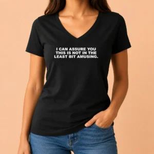 Funny Nice I Can Assure You This Is Not In The Least Bit Amusing V-Neck Shirt